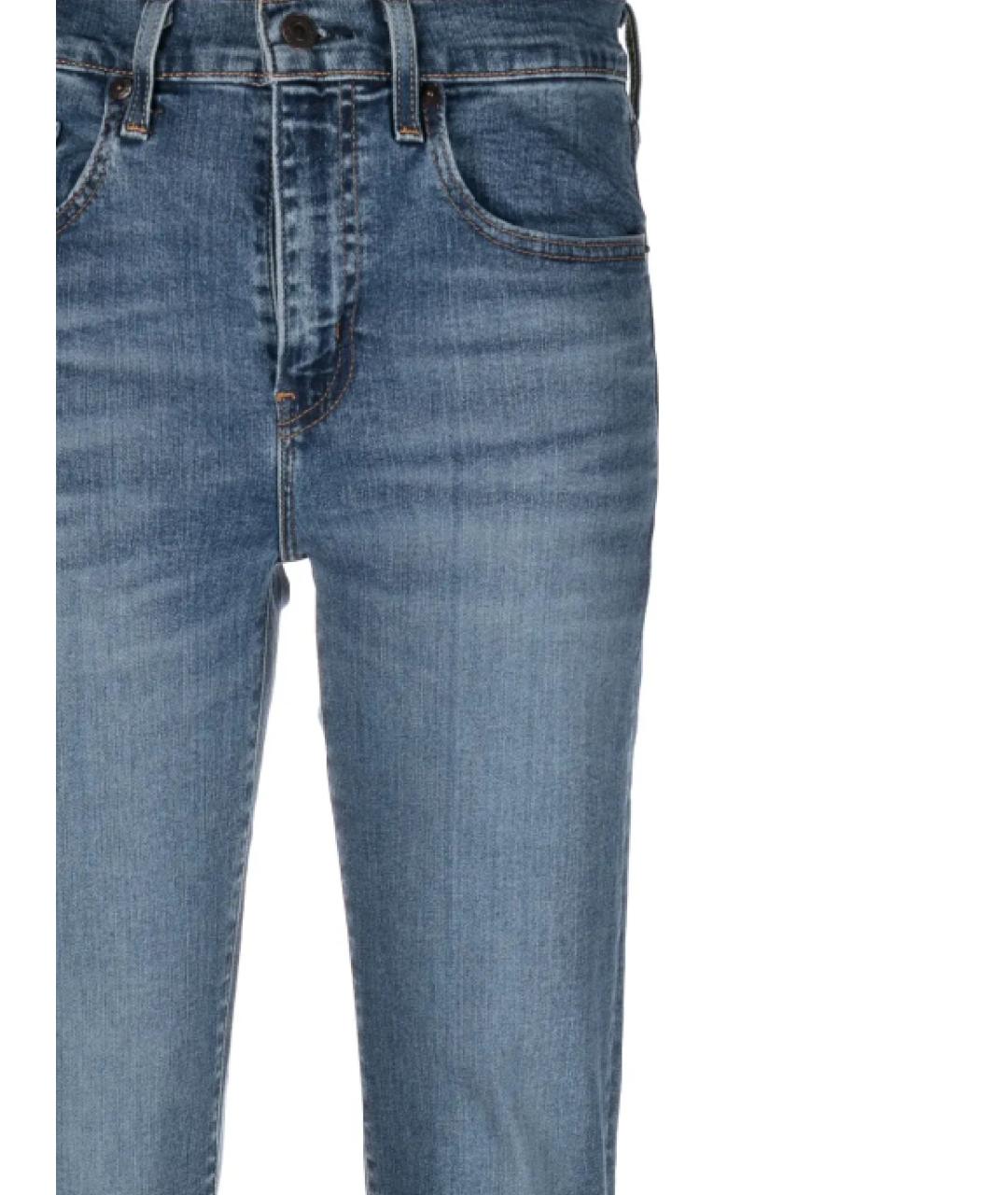 LEVI'S Синие хлопковые прямые джинсы, фото 2