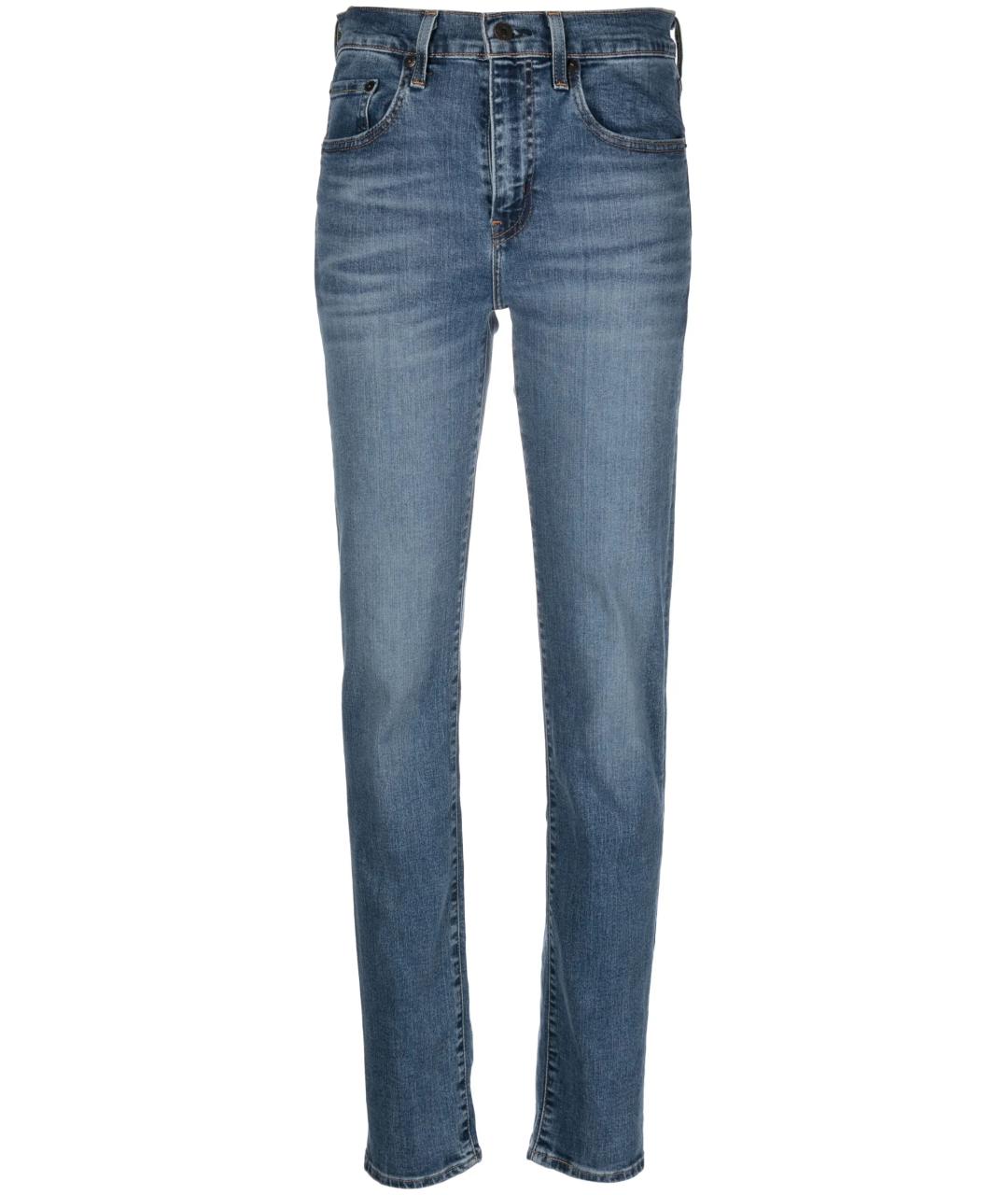 LEVI'S Синие хлопковые прямые джинсы, фото 1