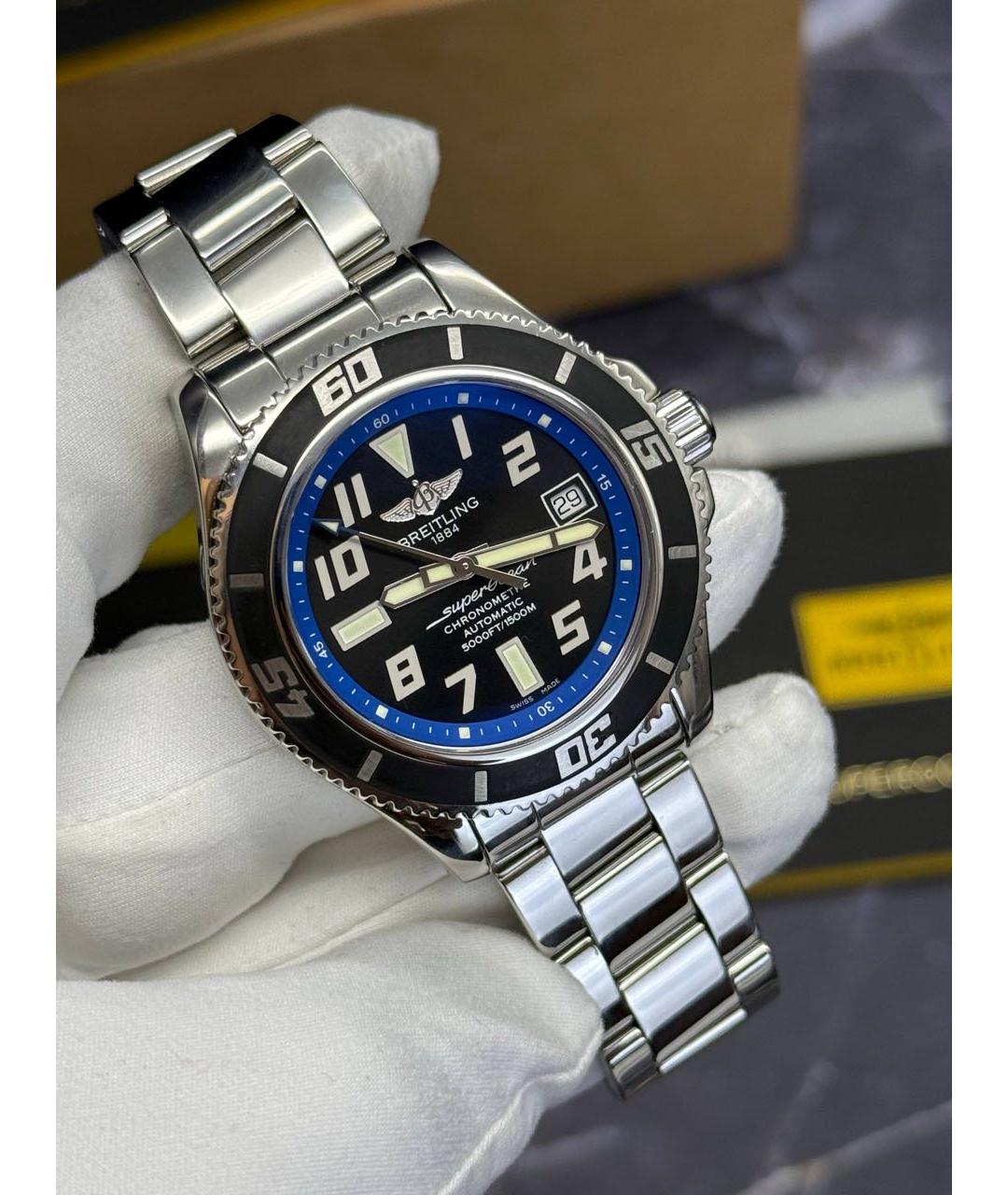 BREITLING Синие часы, фото 6