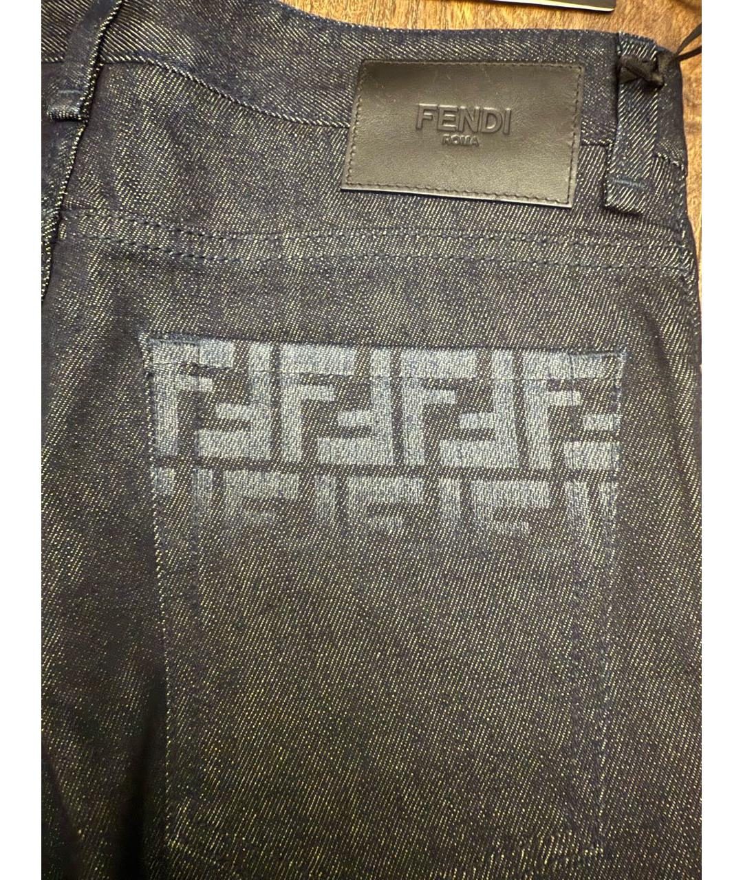 FENDI Хлопковые джинсы слим, фото 4