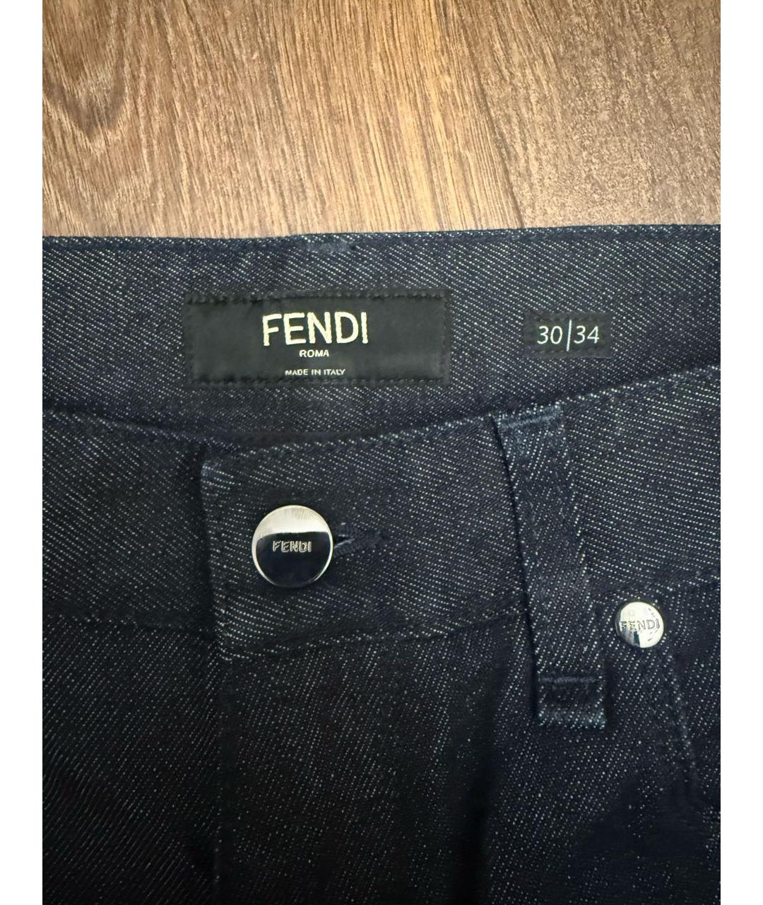 FENDI Хлопковые джинсы слим, фото 5