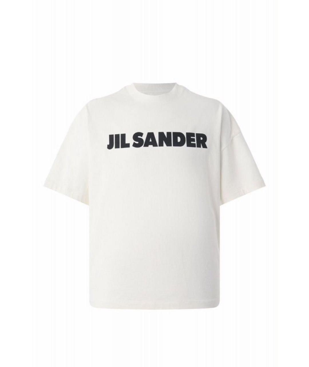 JIL SANDER Белая хлопковая футболка, фото 1