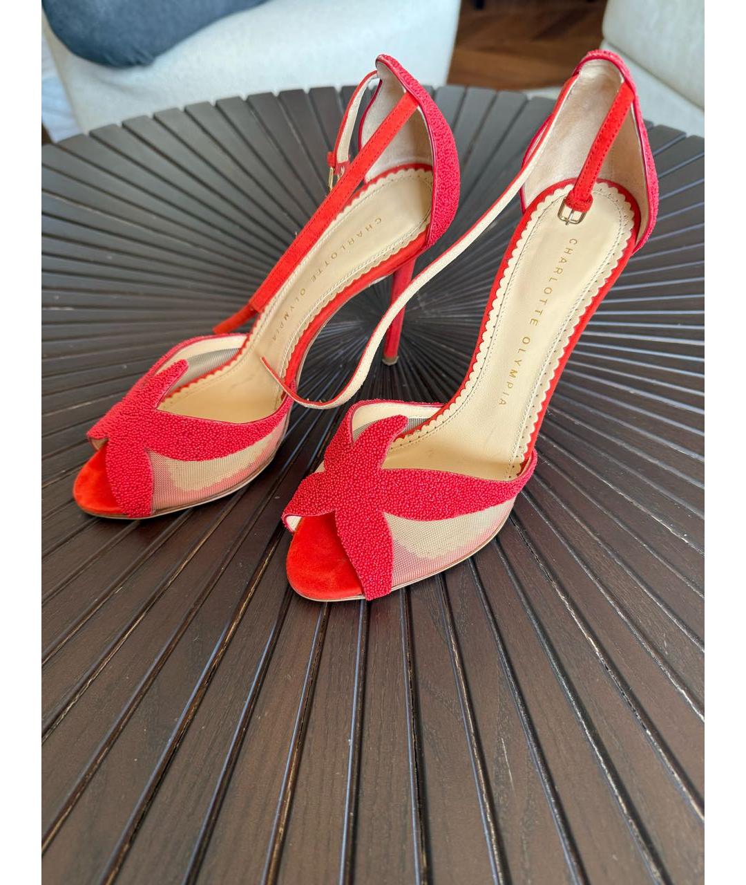 CHARLOTTE OLYMPIA Красные босоножки, фото 2