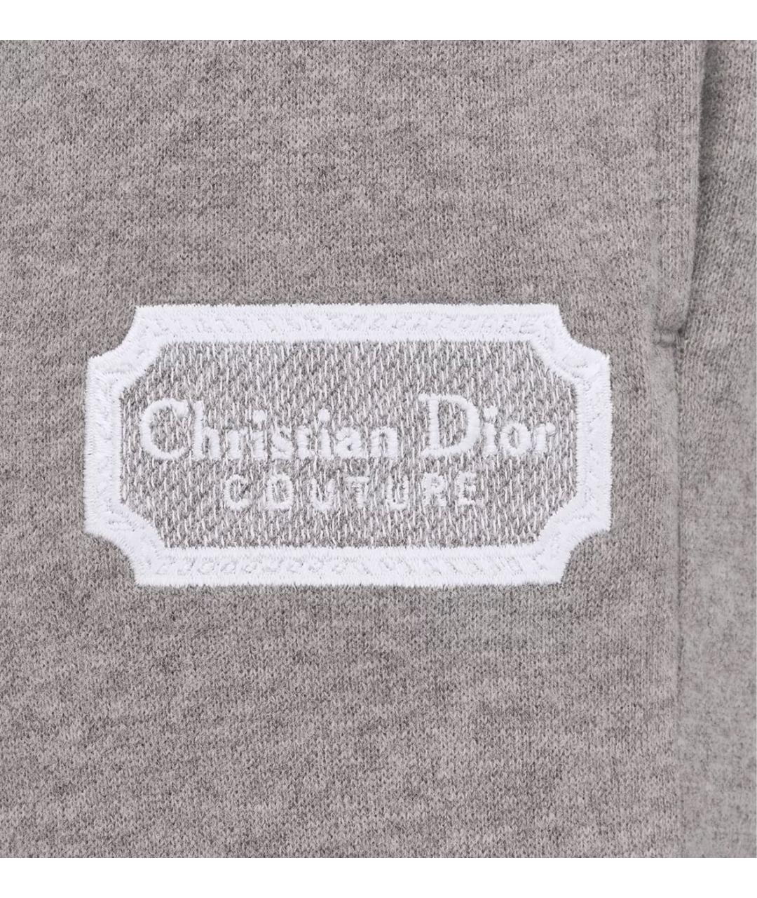 CHRISTIAN DIOR Серые хлопковые брюки и шорты, фото 3