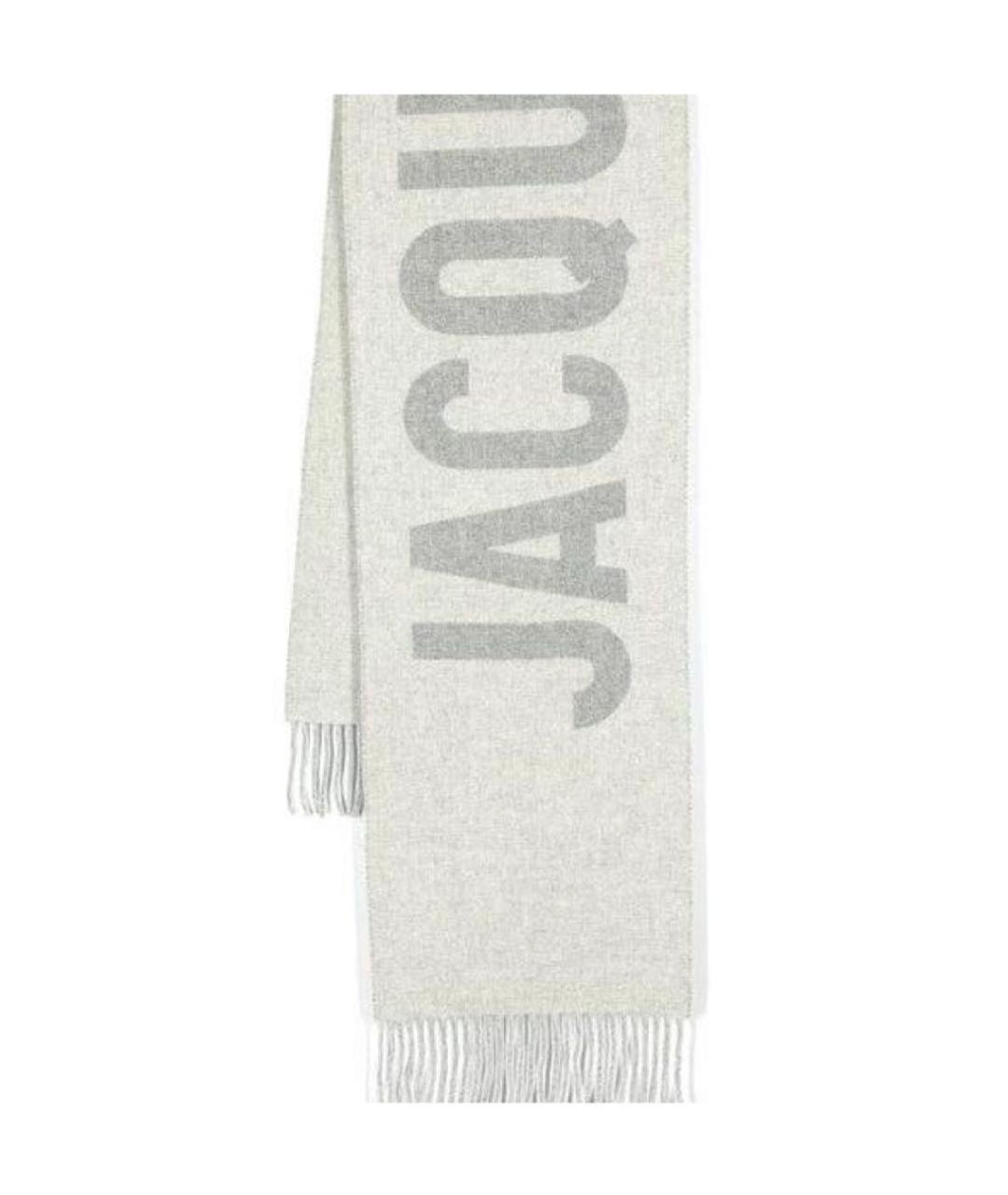 JACQUEMUS Серый шерстяной шарф, фото 1