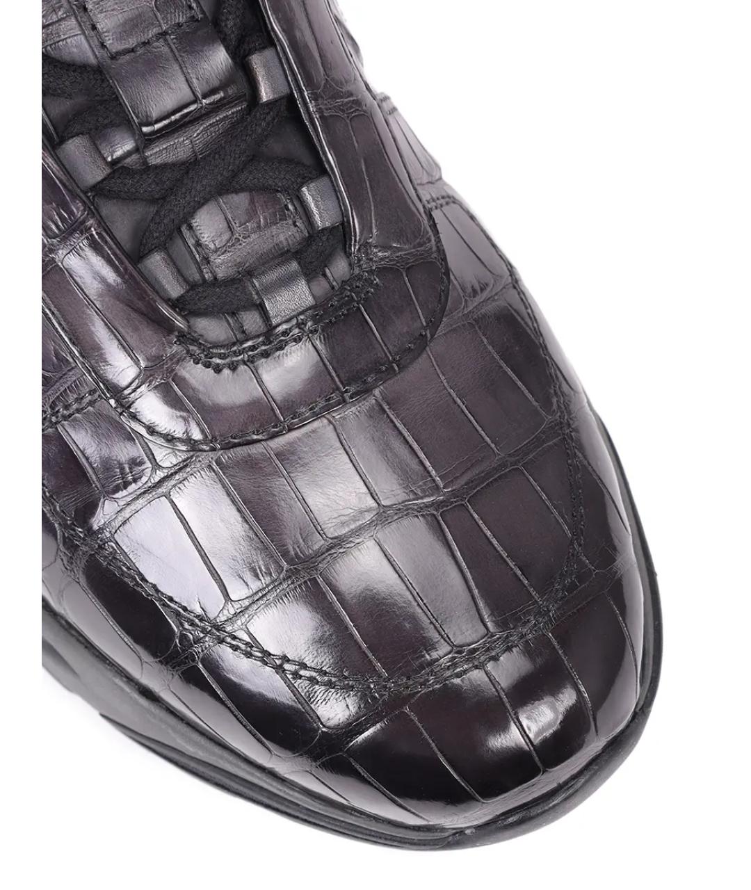 SANTONI Антрацитовые высокие кроссовки / кеды, фото 5