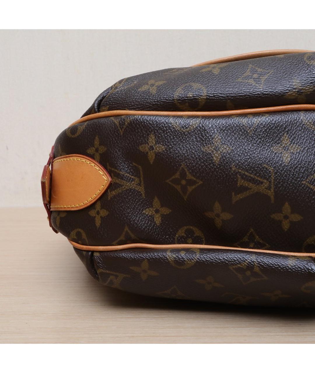LOUIS VUITTON Коричневая кожаная сумка через плечо, фото 8