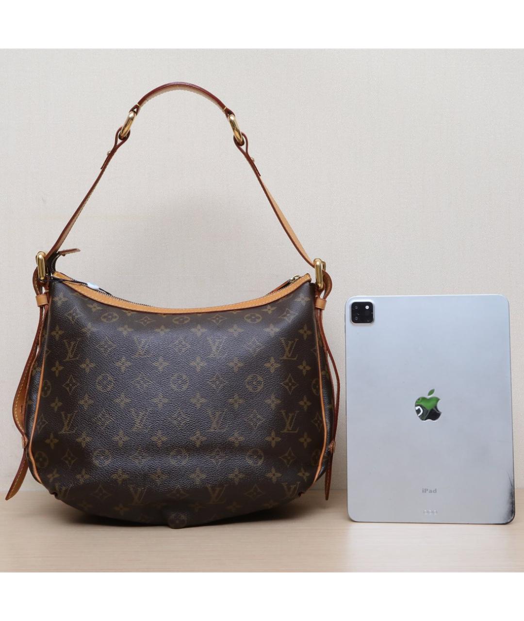 LOUIS VUITTON Коричневая кожаная сумка через плечо, фото 6