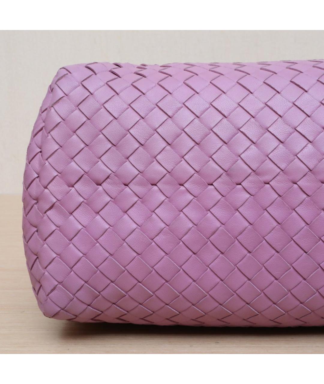BOTTEGA VENETA Розовая кожаная сумка через плечо, фото 9