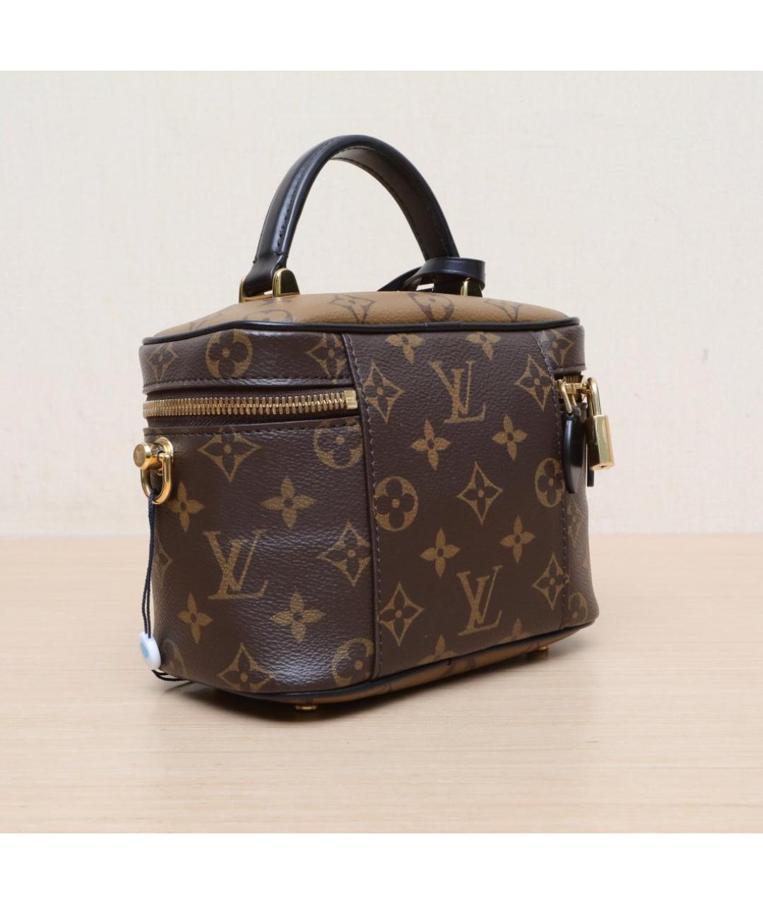 LOUIS VUITTON Коричневая кожаная сумка через плечо, фото 6