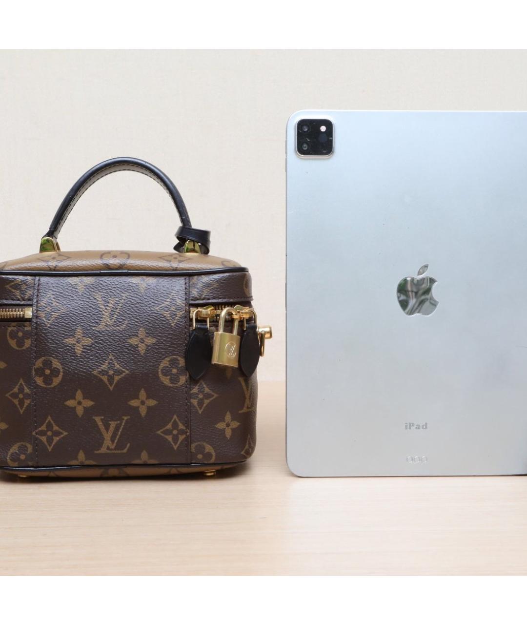 LOUIS VUITTON Коричневая кожаная сумка через плечо, фото 7