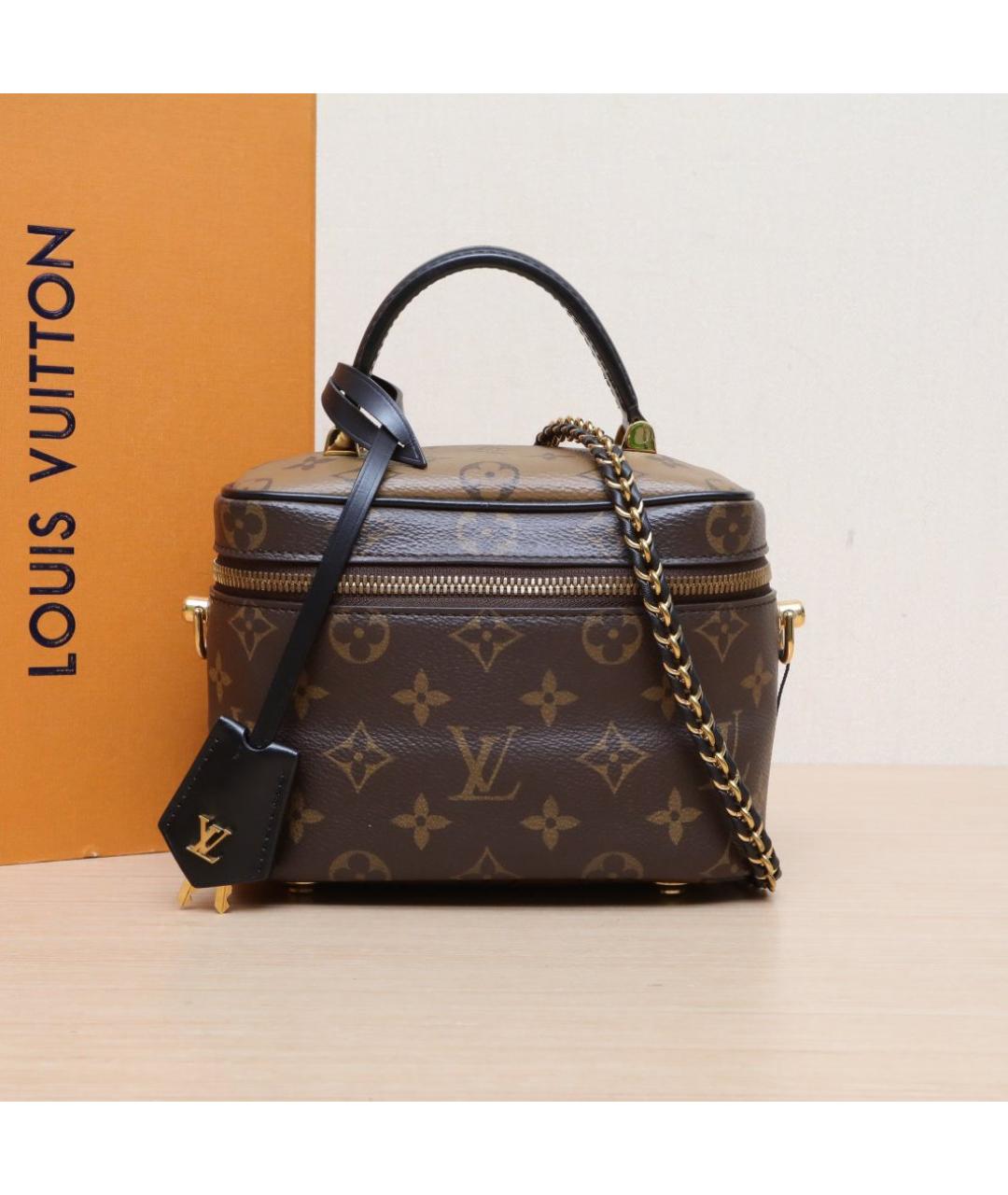 LOUIS VUITTON Коричневая кожаная сумка через плечо, фото 2