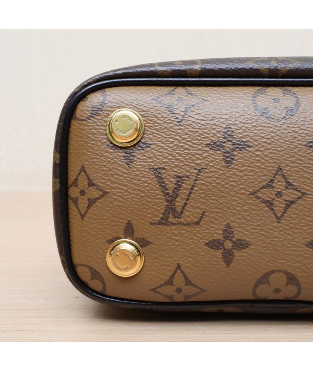 LOUIS VUITTON Коричневая кожаная сумка через плечо, фото 9