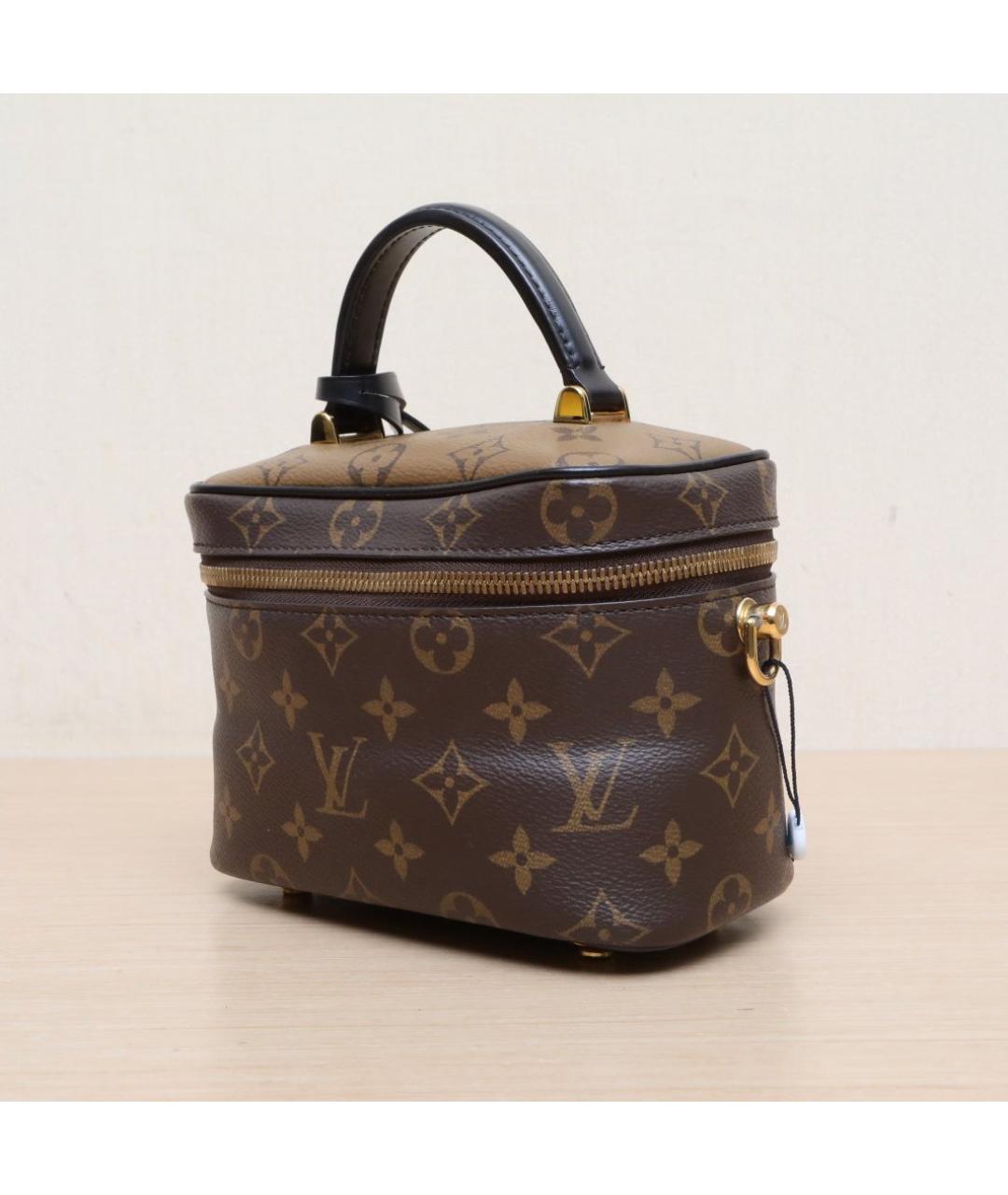 LOUIS VUITTON Коричневая кожаная сумка через плечо, фото 4