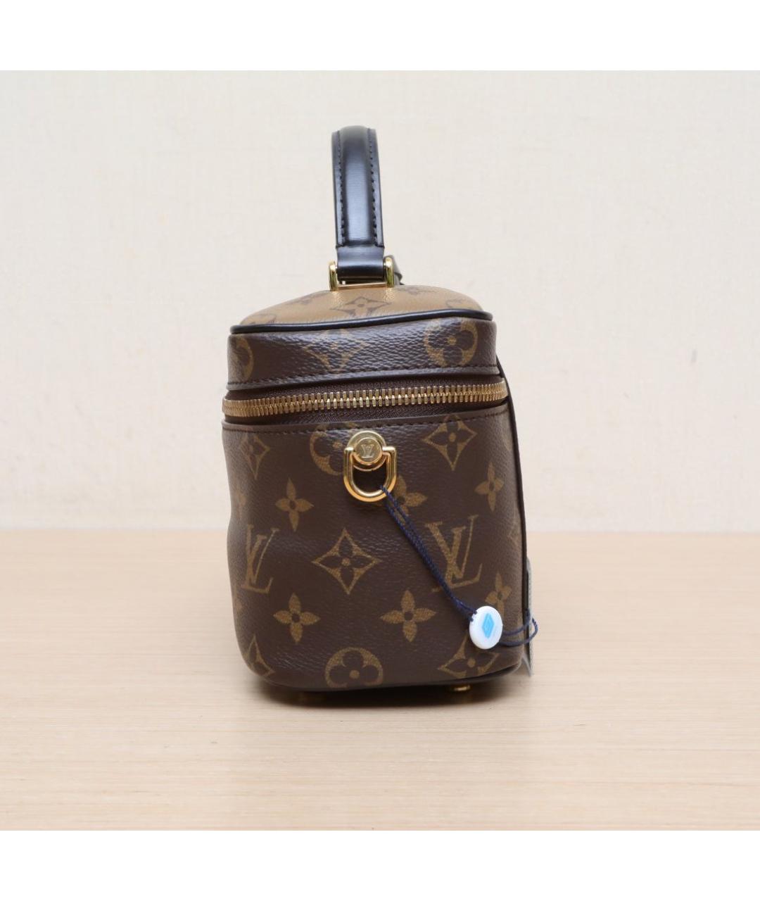 LOUIS VUITTON Коричневая кожаная сумка через плечо, фото 5