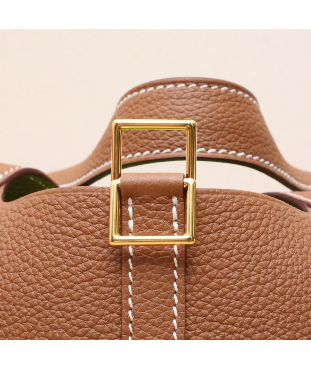 HERMES Коричневая кожаная сумка через плечо, фото 8