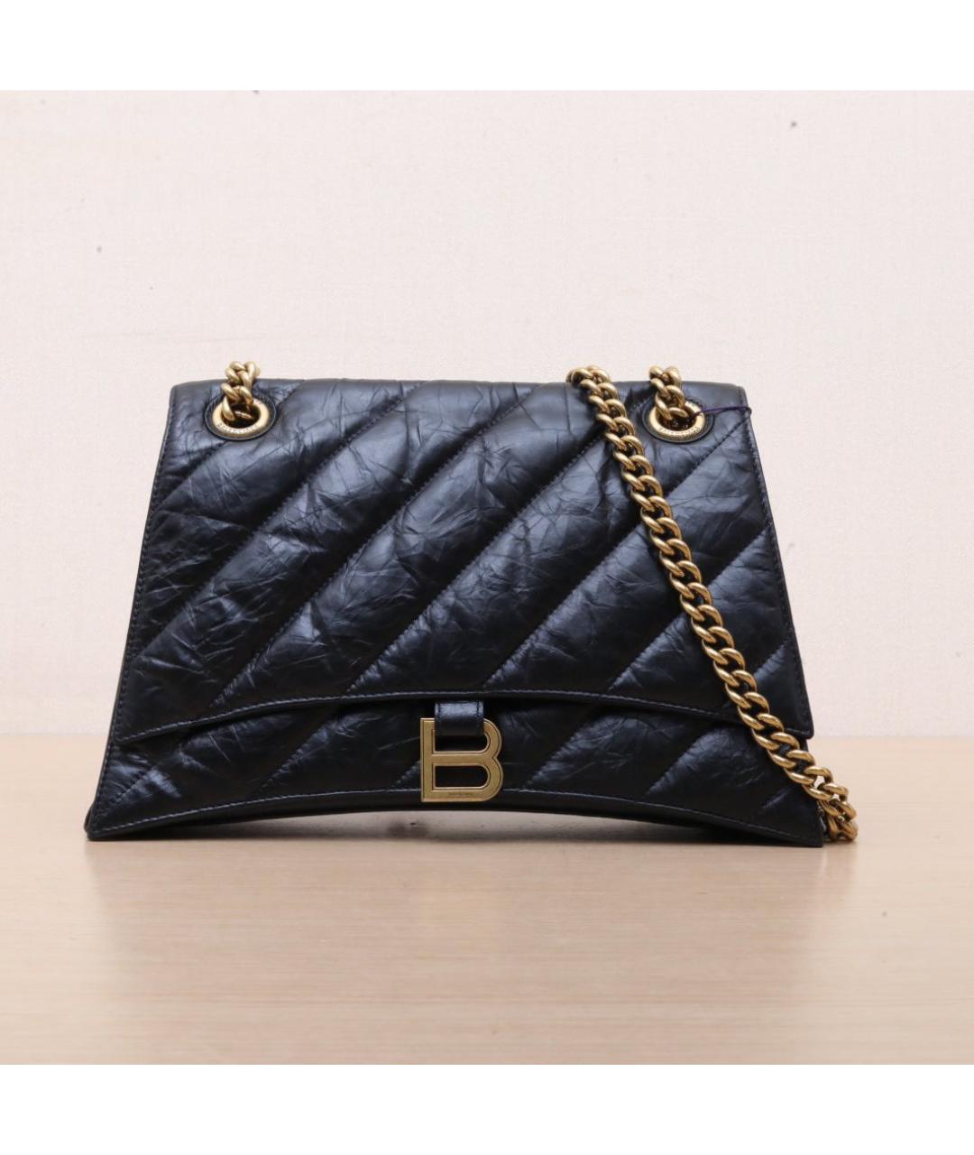 BALENCIAGA Черная кожаная сумка через плечо, фото 3