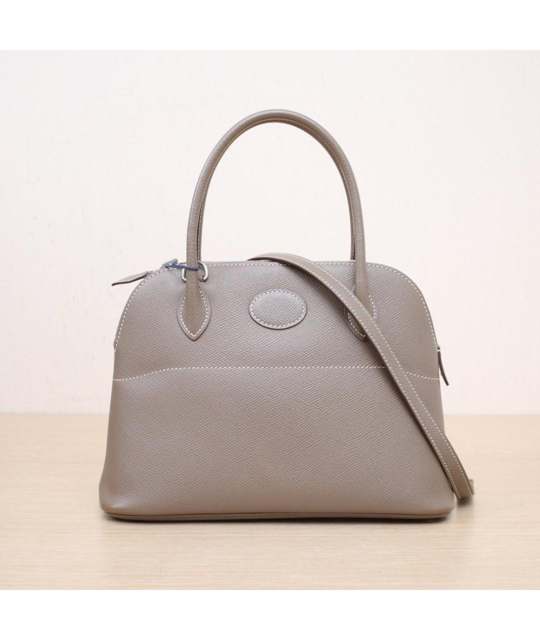 HERMES Коричневая кожаная сумка через плечо, фото 3