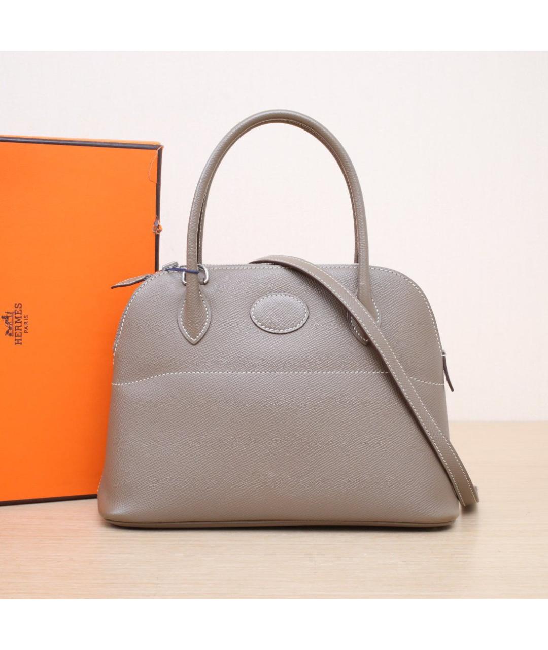 HERMES Коричневая кожаная сумка через плечо, фото 2