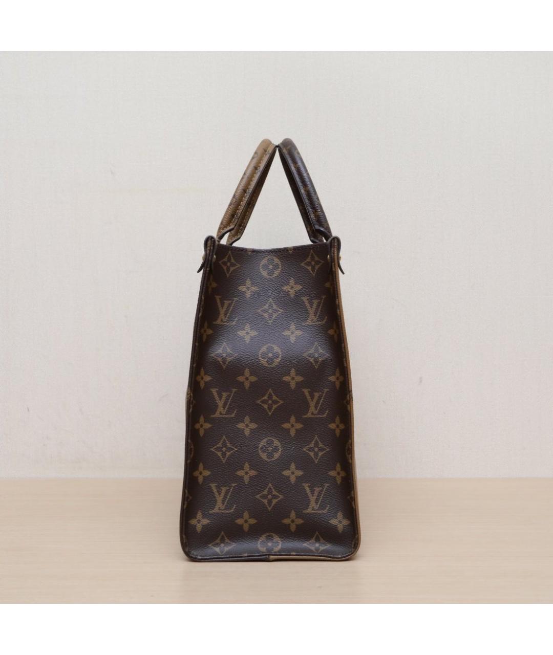 LOUIS VUITTON Коричневая кожаная сумка через плечо, фото 5