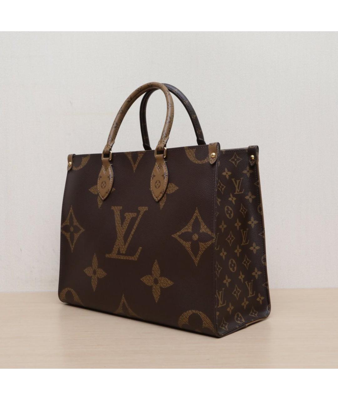 LOUIS VUITTON Коричневая кожаная сумка через плечо, фото 4