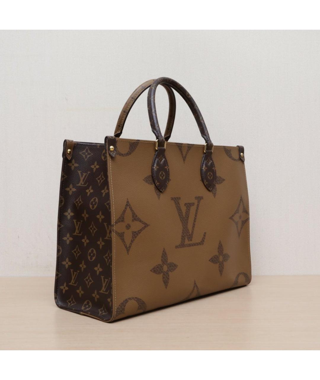 LOUIS VUITTON Коричневая кожаная сумка через плечо, фото 6