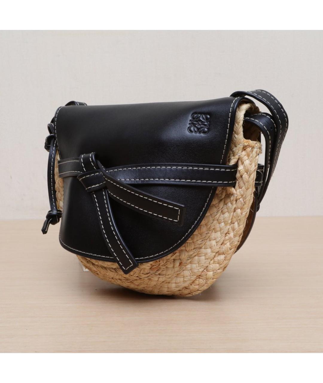 LOEWE Черная кожаная сумка через плечо, фото 4