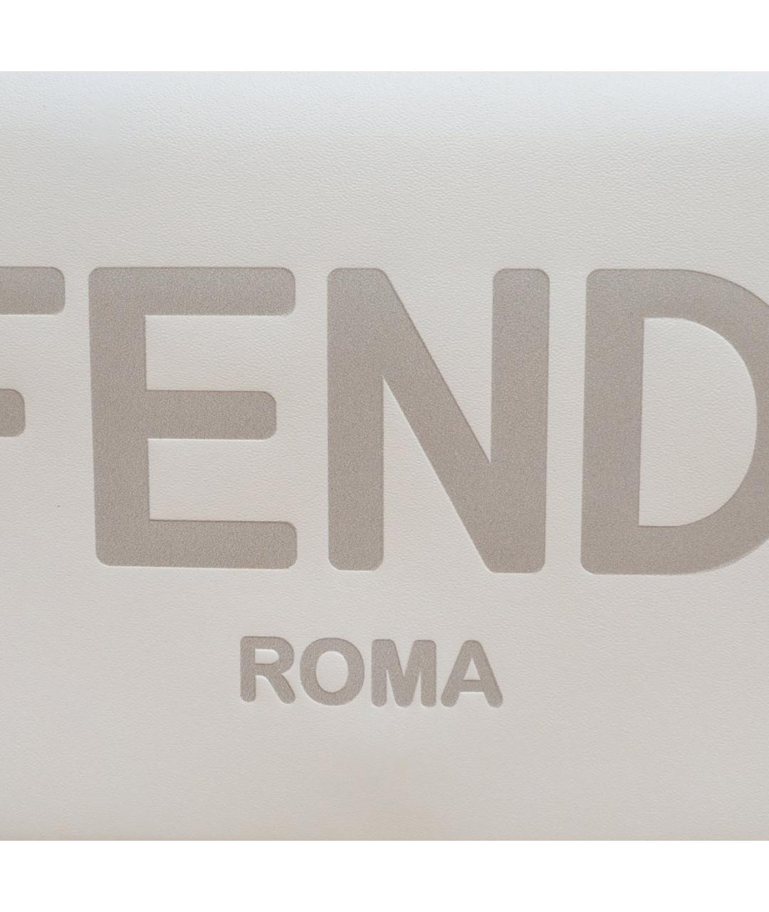 FENDI Белая кожаная сумка через плечо, фото 8