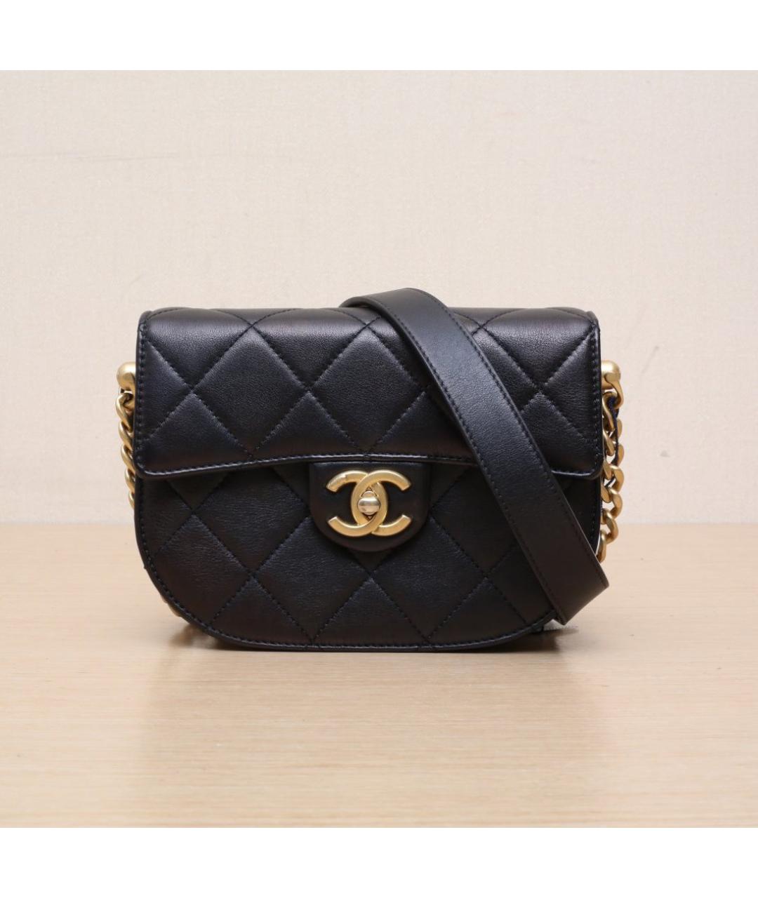 CHANEL Черная кожаная сумка через плечо, фото 3