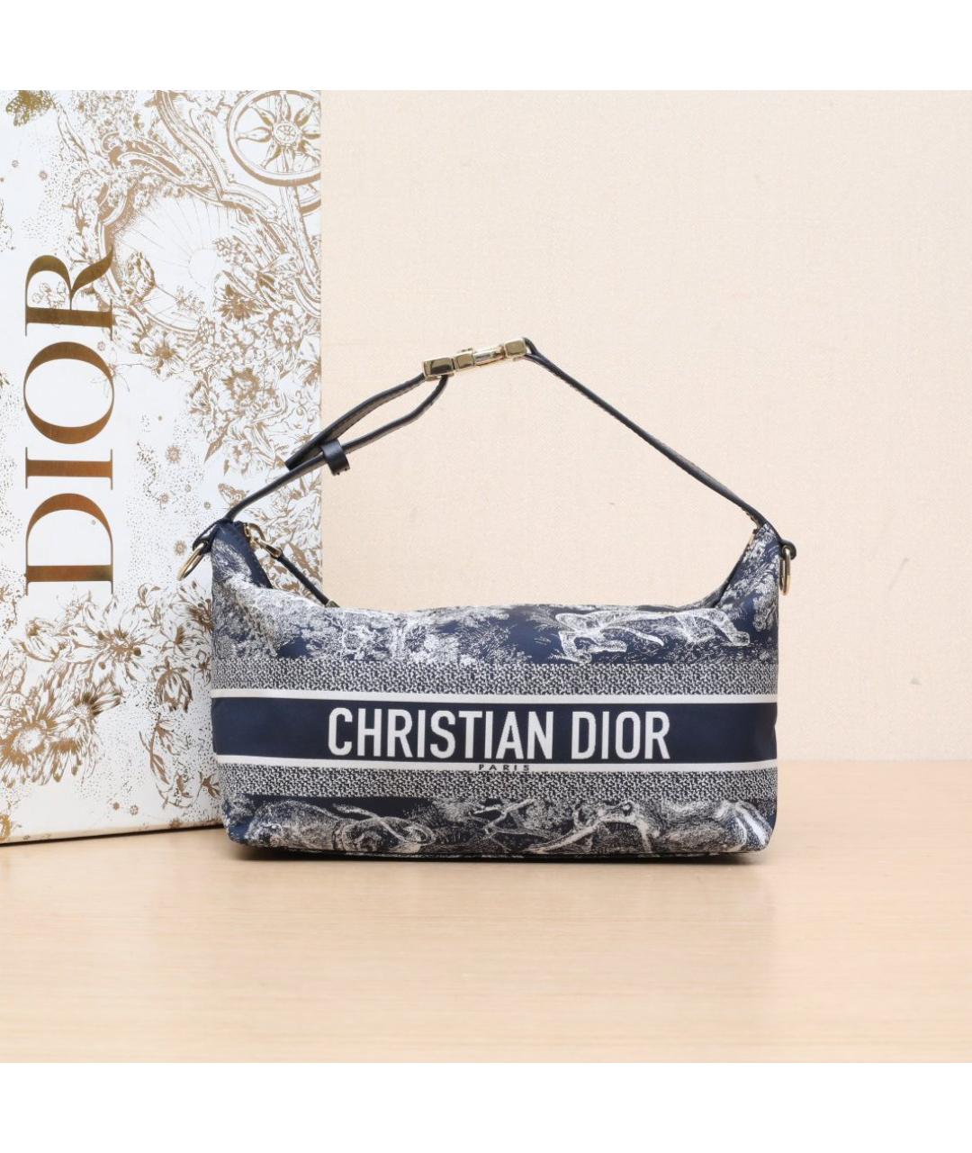 CHRISTIAN DIOR Синяя сумка через плечо, фото 2