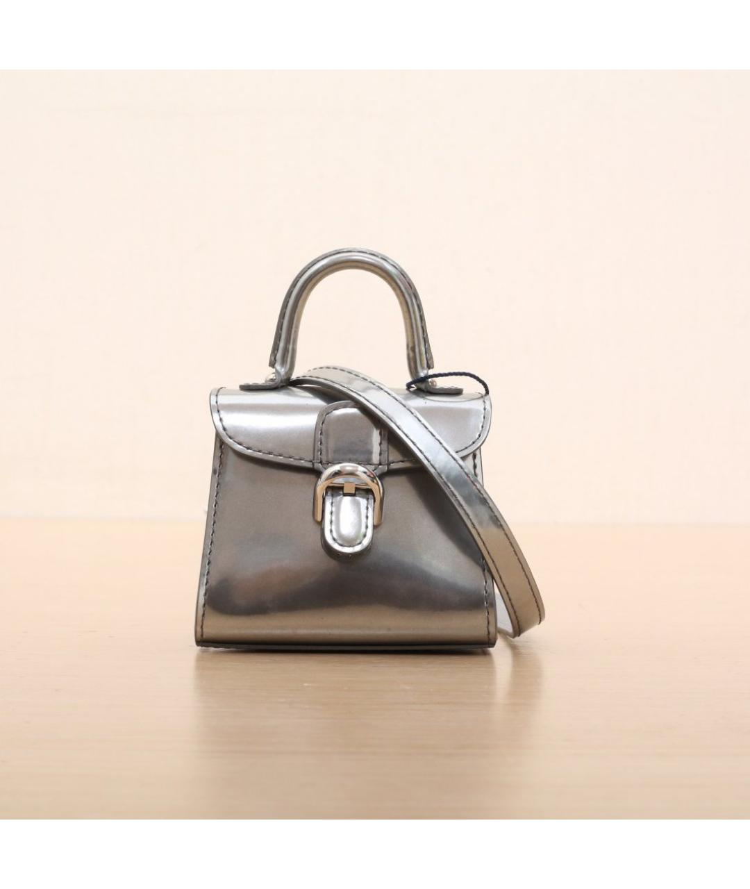 DELVAUX Серебряная кожаная сумка через плечо, фото 3