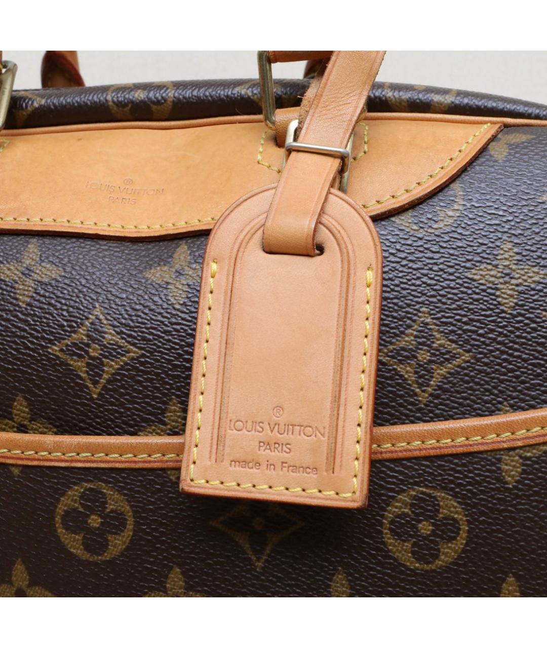 LOUIS VUITTON Коричневая кожаная сумка с короткими ручками, фото 8