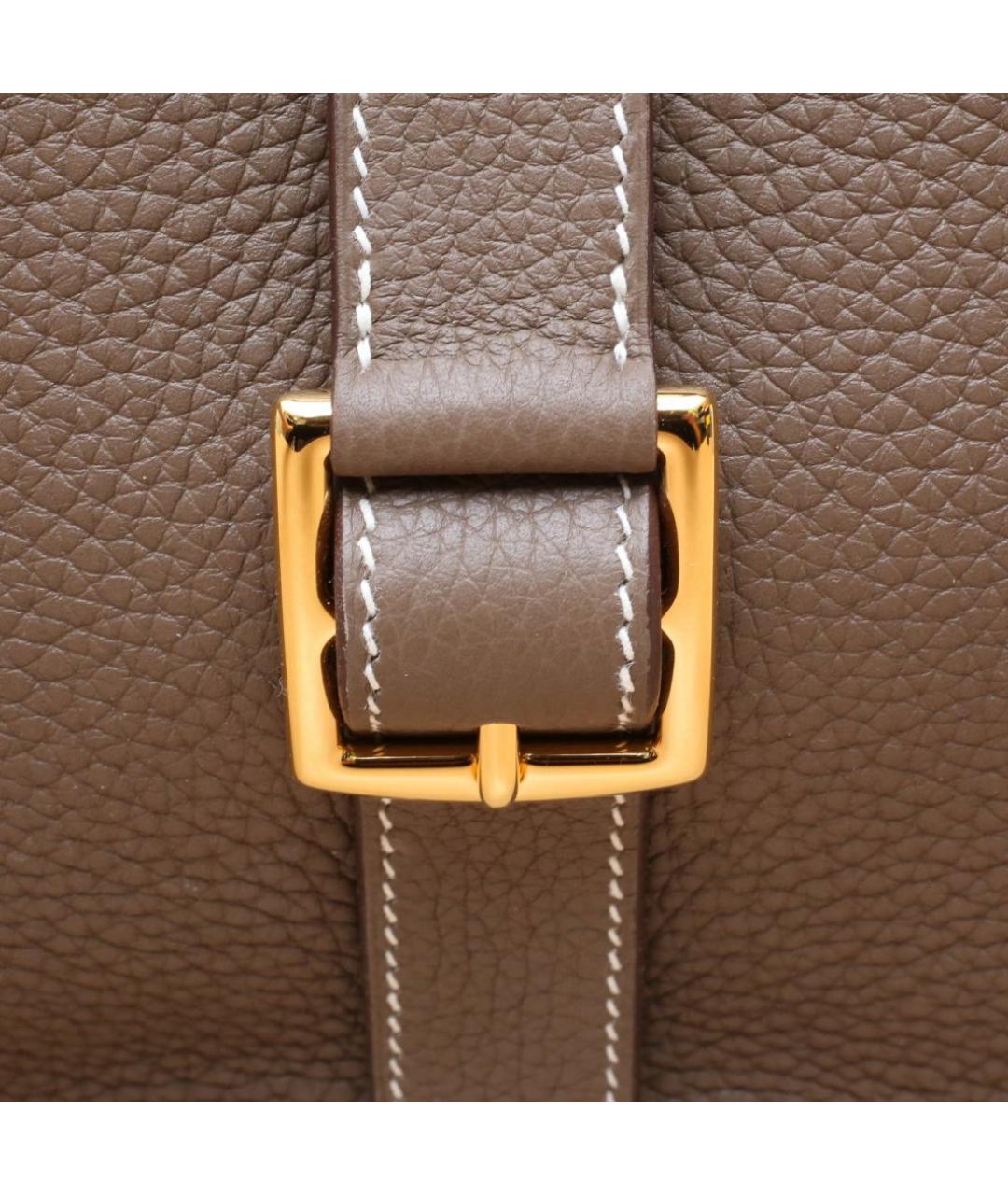 HERMES Коричневая кожаная сумка через плечо, фото 8