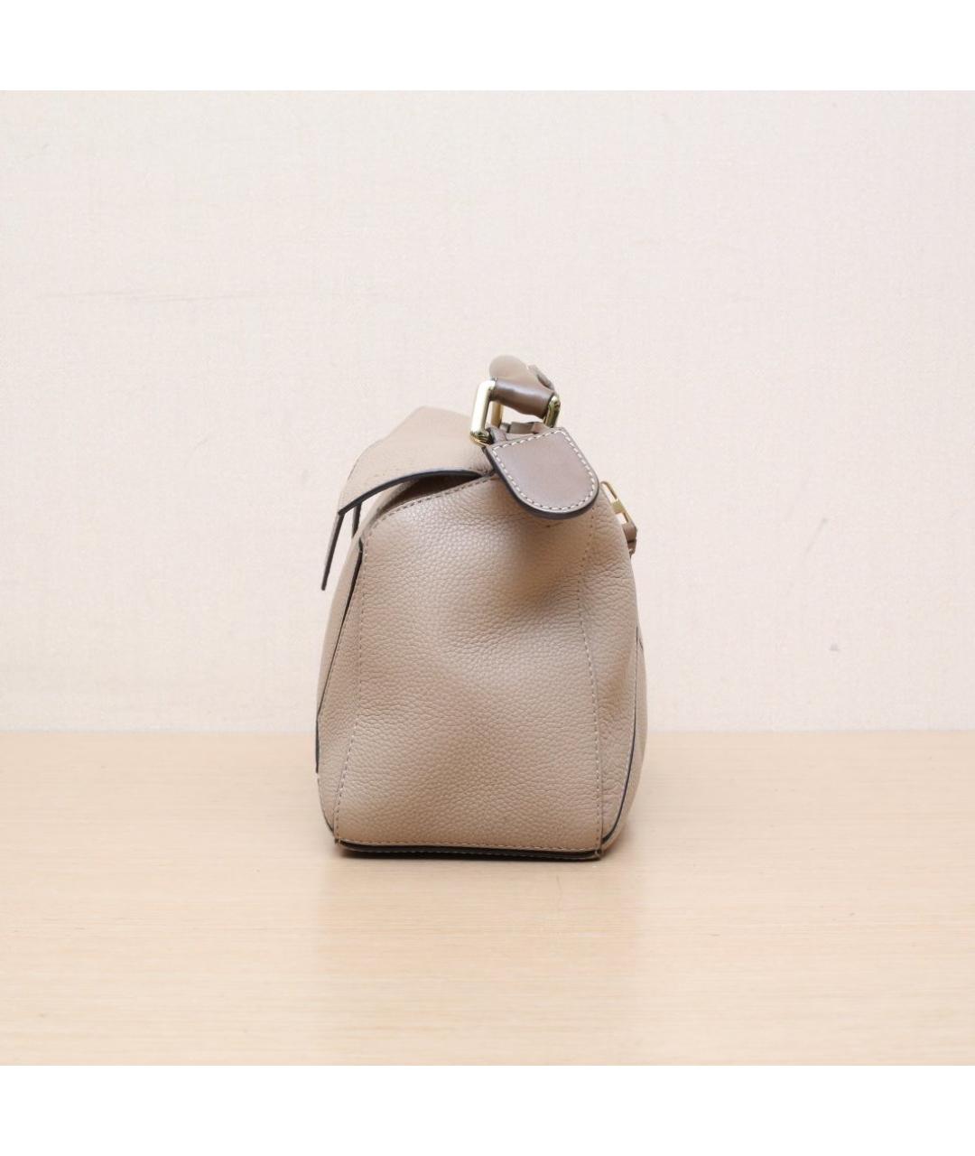 LOEWE Бежевая кожаная сумка через плечо, фото 5