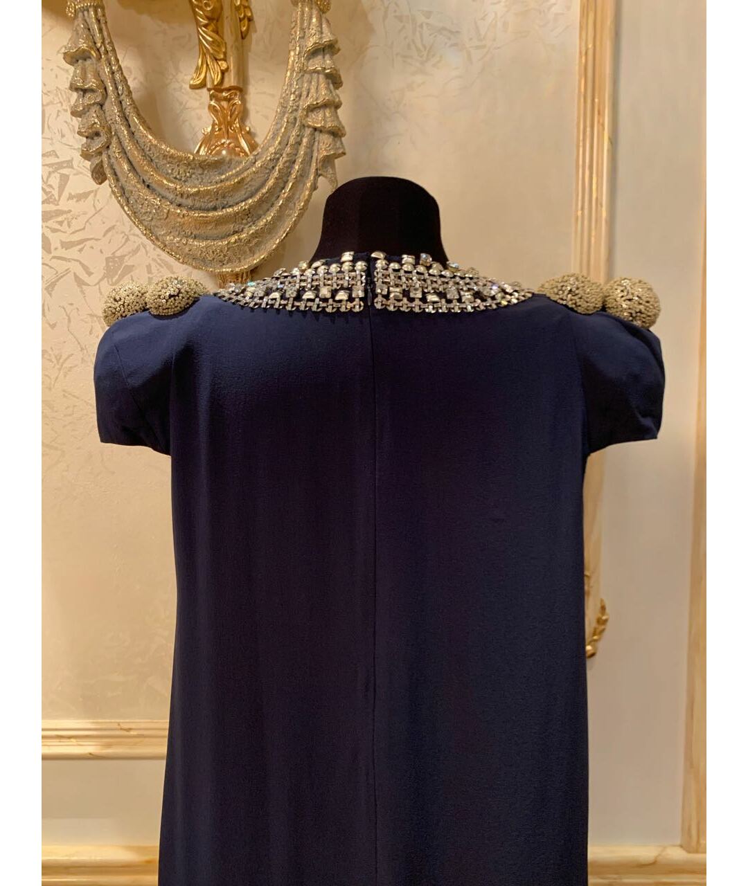 GIANFRANCO FERRE Темно-синее вечернее платье, фото 8