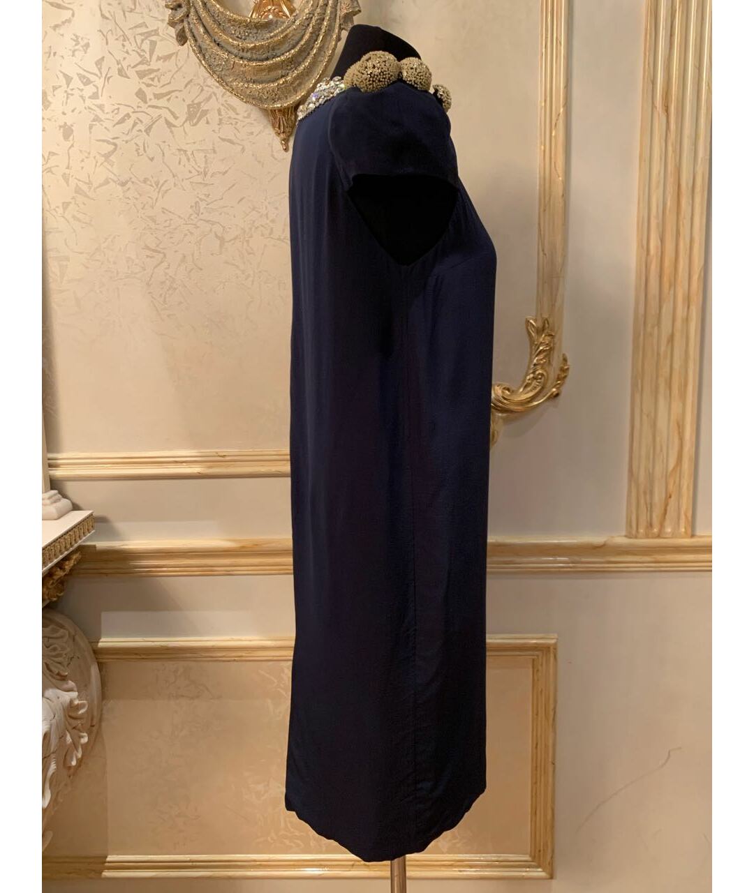 GIANFRANCO FERRE Темно-синее вечернее платье, фото 5