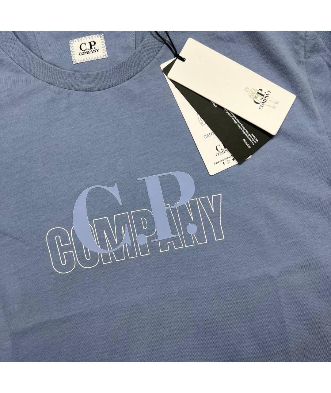 CP COMPANY Синяя хлопковая футболка, фото 5