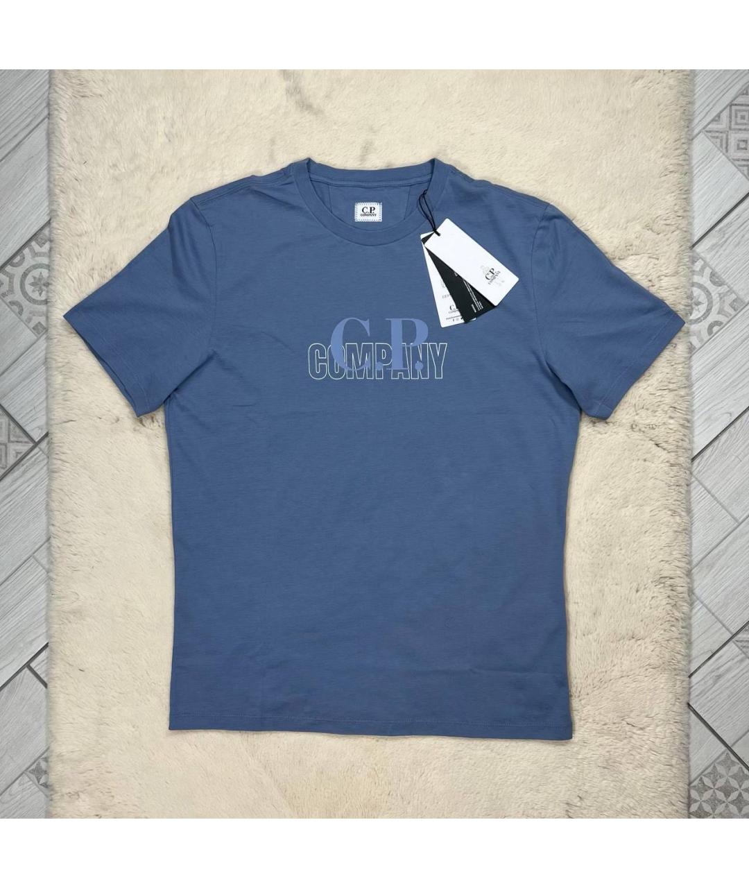 CP COMPANY Синяя хлопковая футболка, фото 6