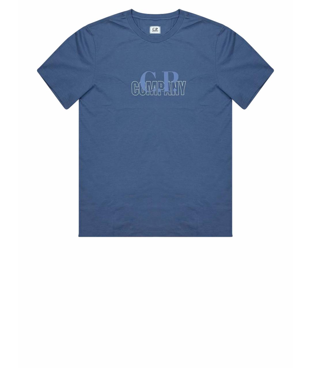CP COMPANY Синяя хлопковая футболка, фото 1