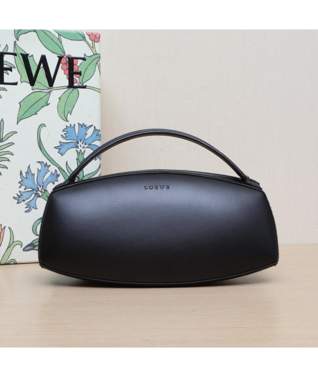 LOEWE Черная кожаная сумка через плечо, фото 2