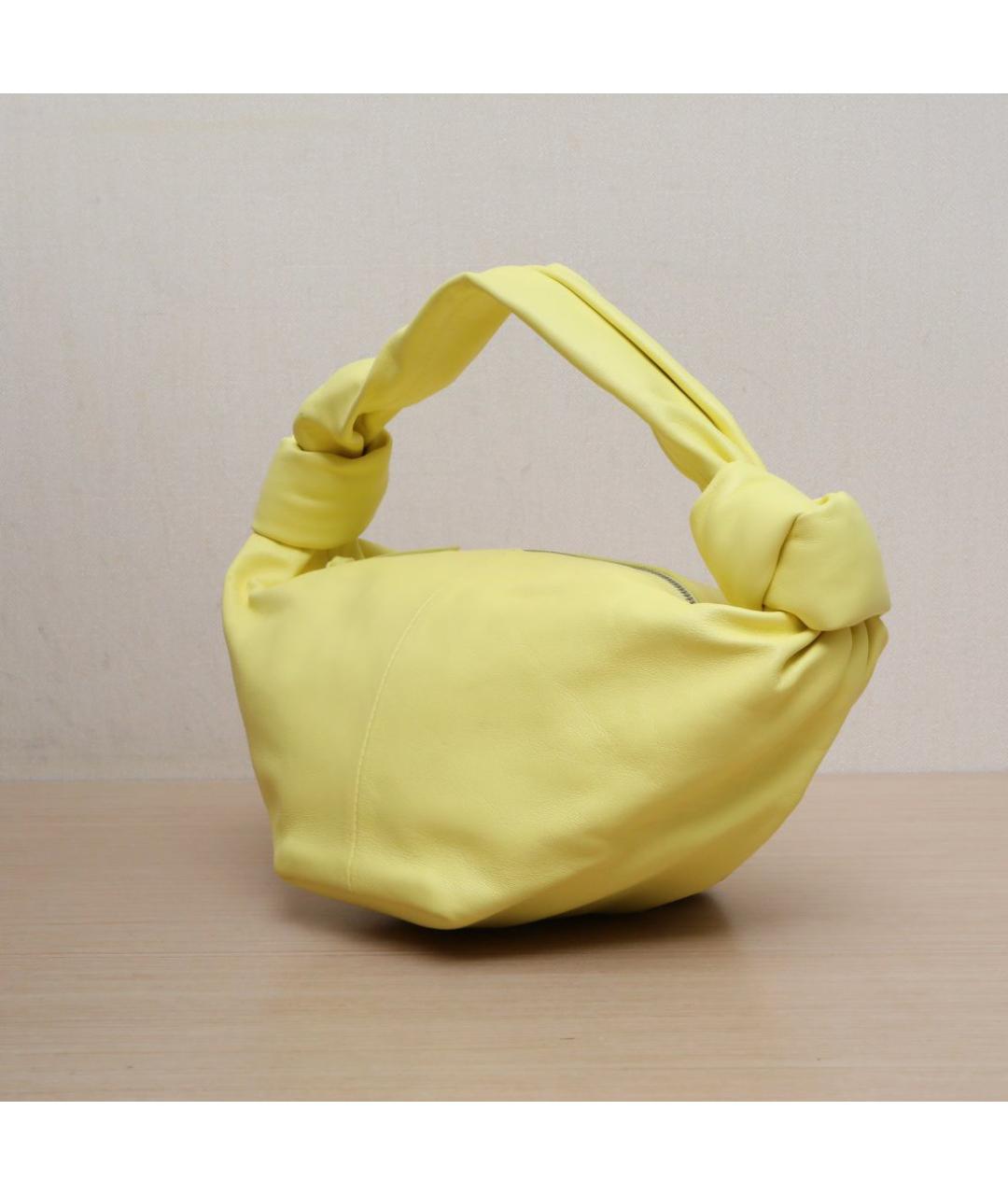 BOTTEGA VENETA Желтая кожаная сумка через плечо, фото 4