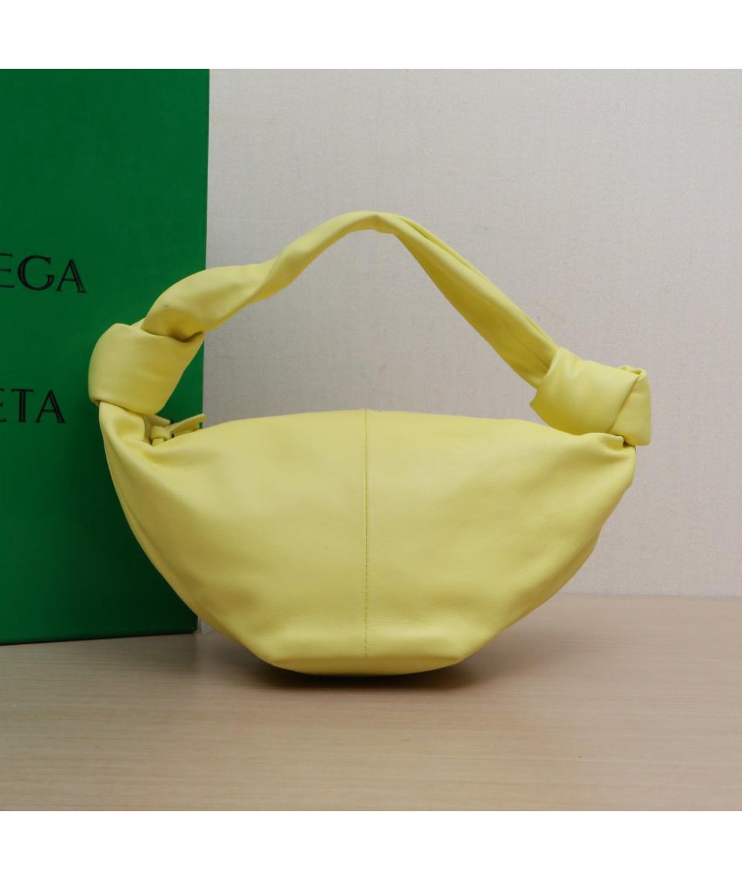 BOTTEGA VENETA Желтая кожаная сумка через плечо, фото 2