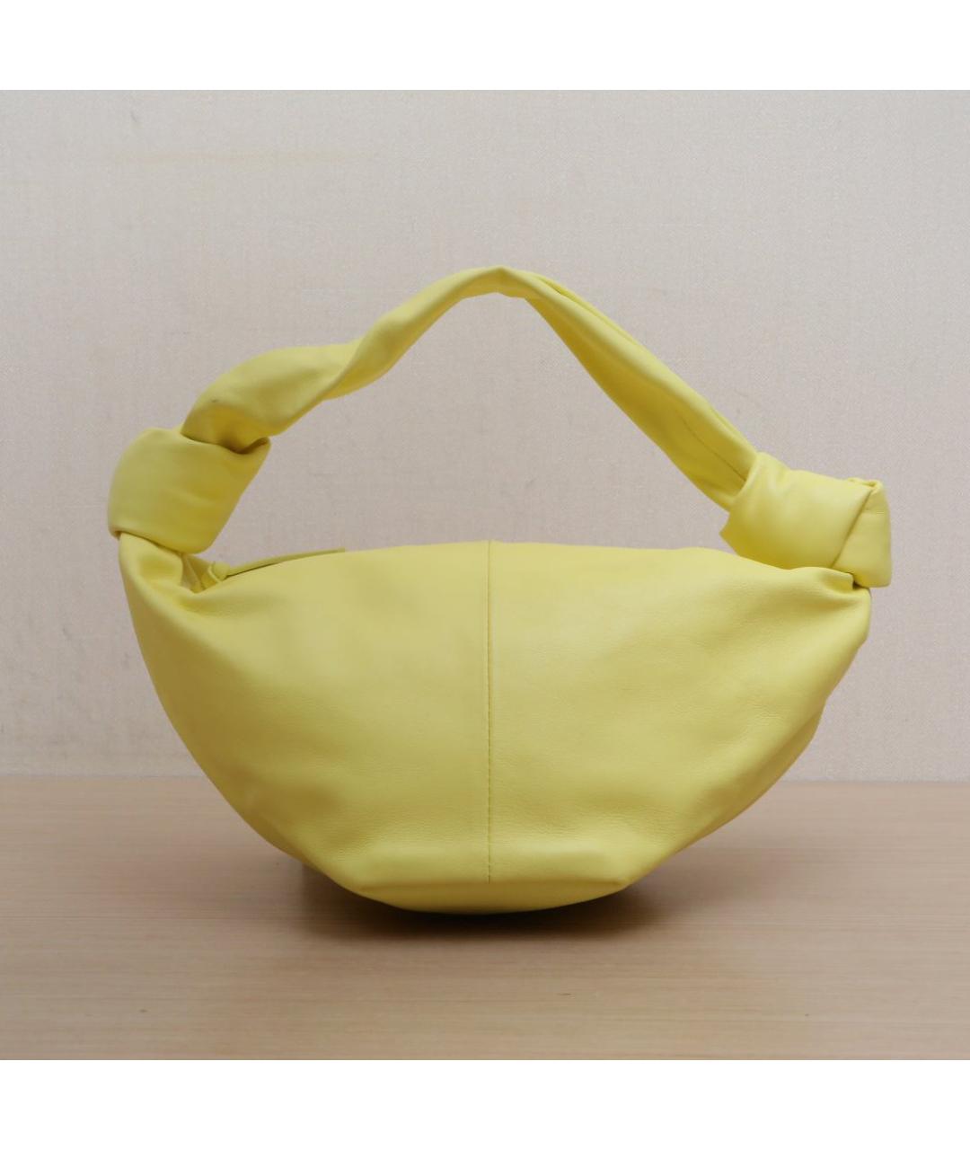 BOTTEGA VENETA Желтая кожаная сумка через плечо, фото 3