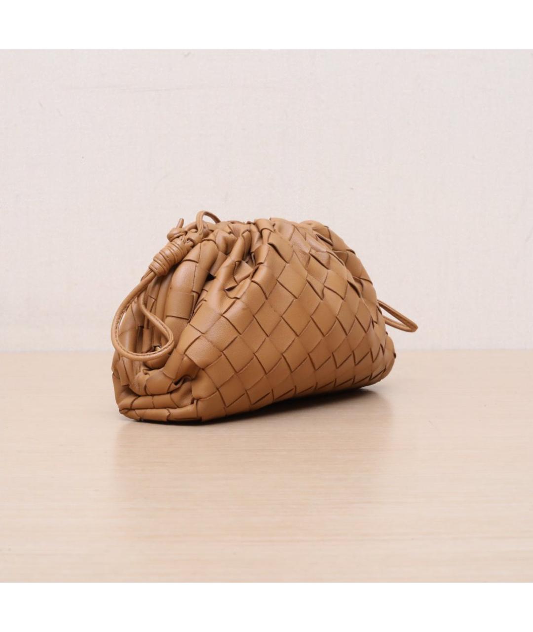BOTTEGA VENETA Бежевая кожаная сумка через плечо, фото 5
