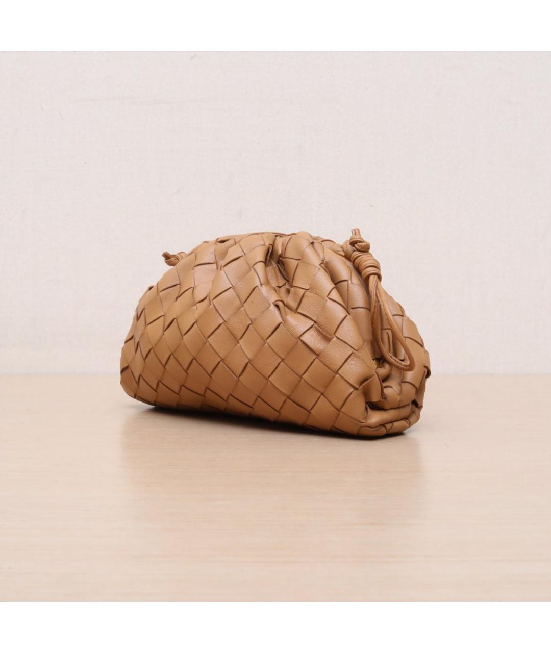 BOTTEGA VENETA Бежевая кожаная сумка через плечо, фото 3