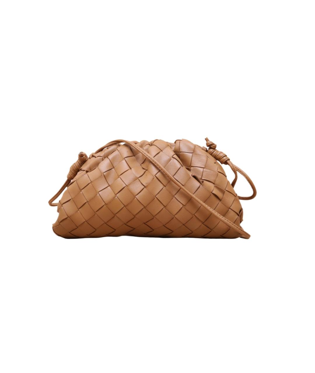 BOTTEGA VENETA Бежевая кожаная сумка через плечо, фото 1