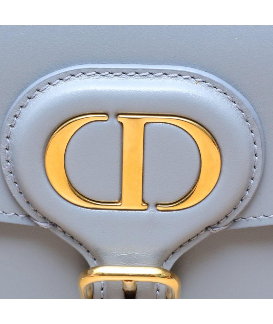 CHRISTIAN DIOR Голубая кожаная сумка через плечо, фото 7