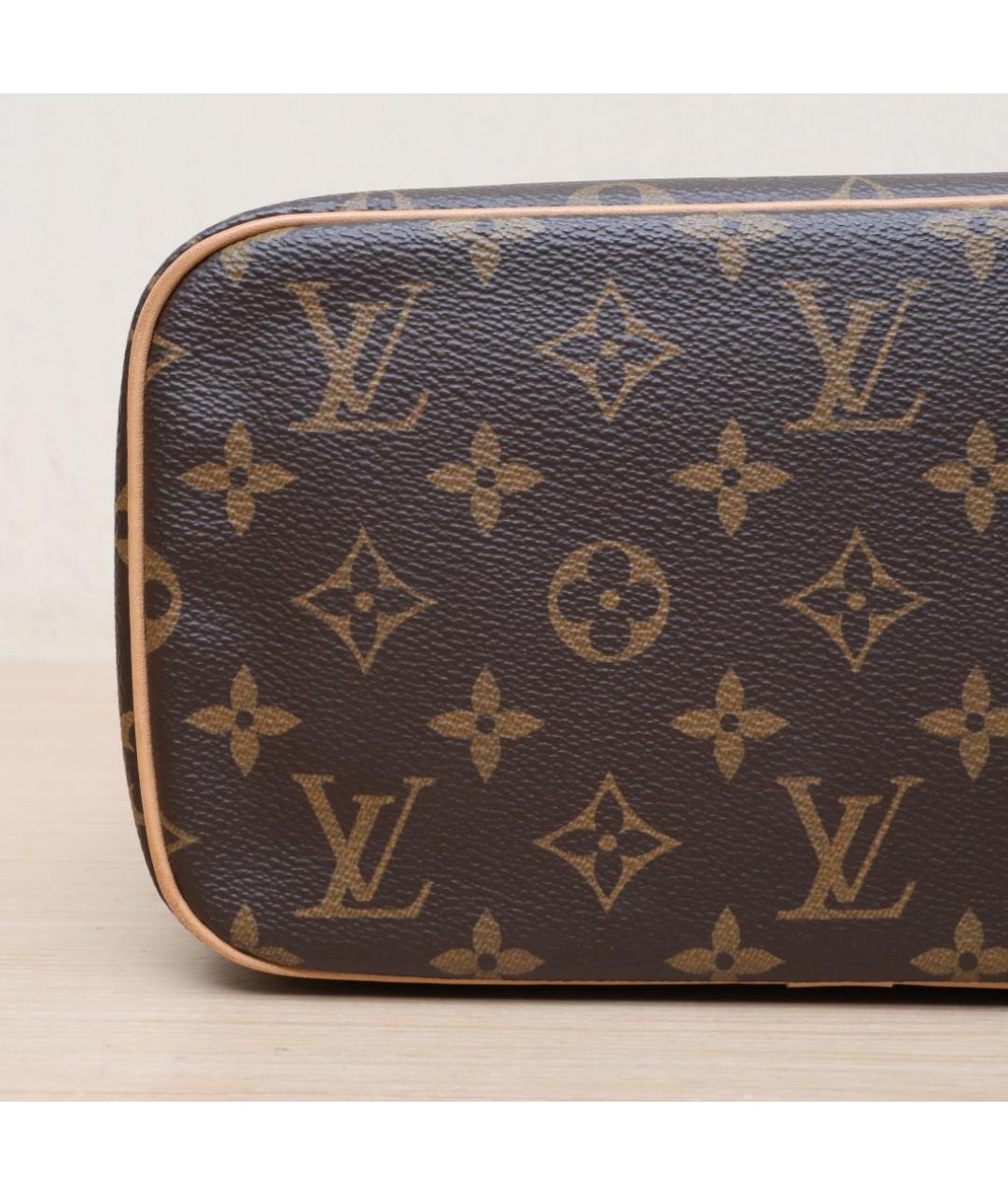 LOUIS VUITTON Коричневая кожаная косметичка, фото 9