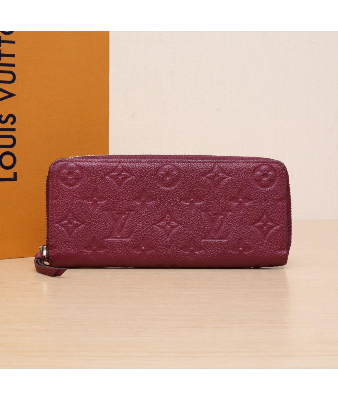 LOUIS VUITTON Красный кожаный кошелек, фото 2