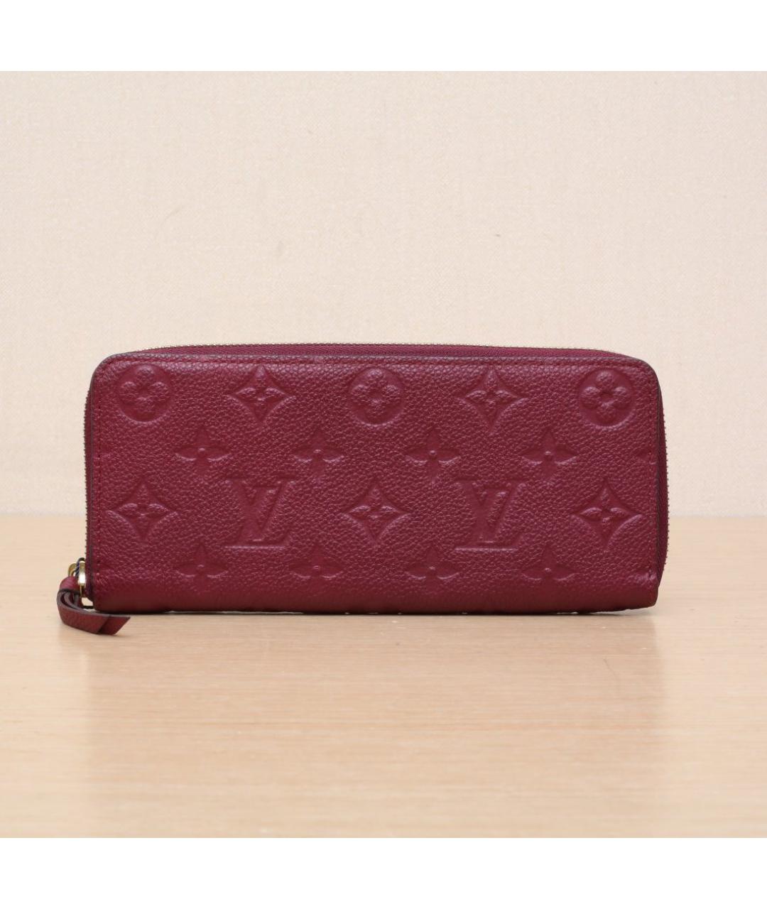 LOUIS VUITTON Красный кожаный кошелек, фото 3